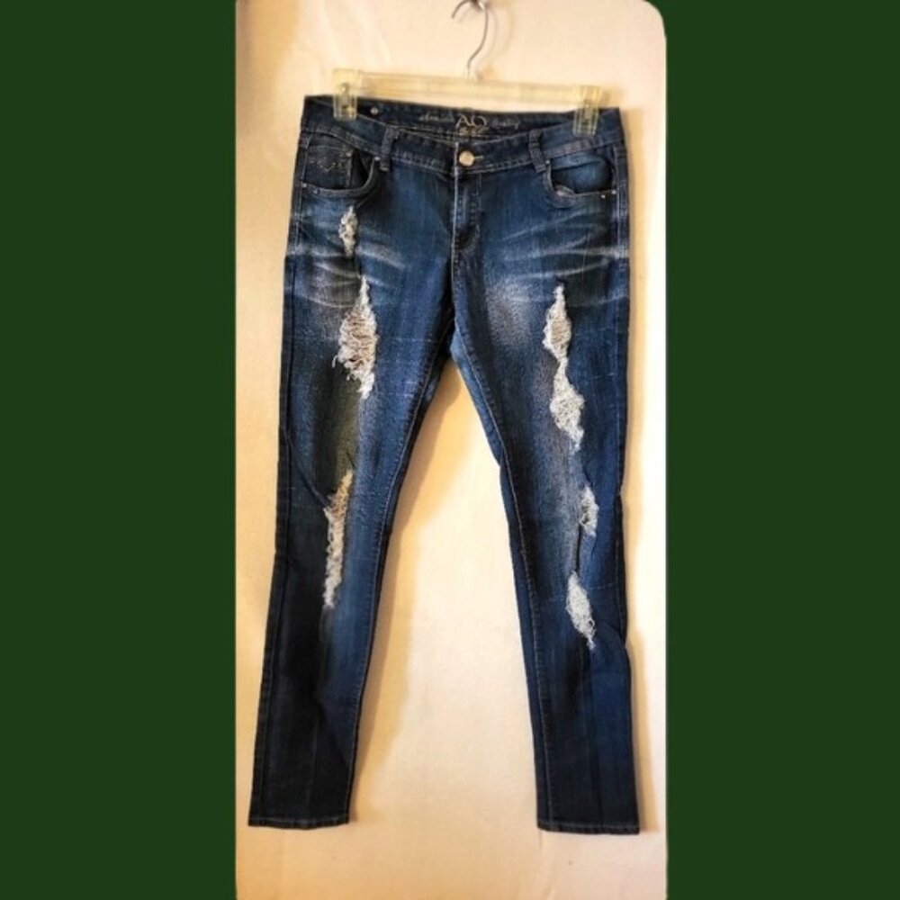 American Quality Rhinestone Skinny Jeans Size 15